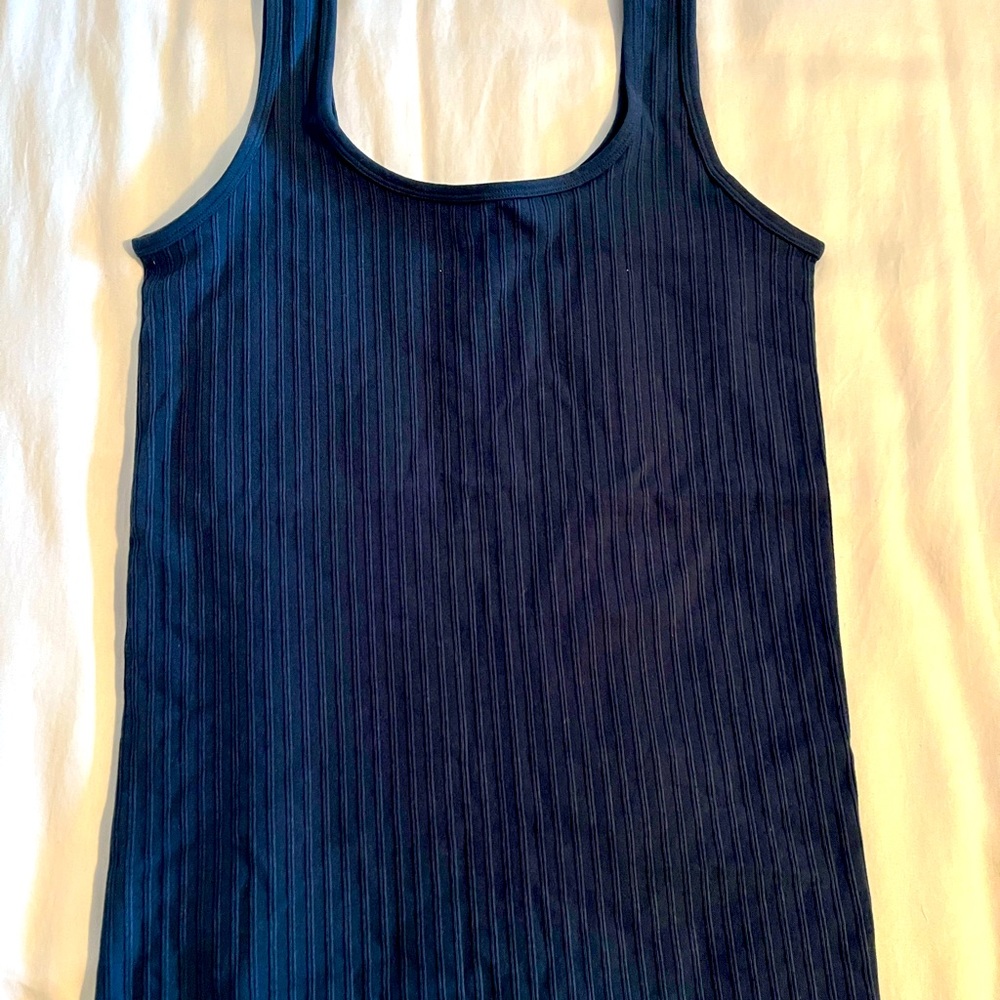 Grace & Lace. Ribbed Tank. Blue. One size fits all. New w/o tags.